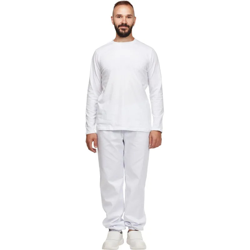 Футболка (160 г.) с длинным рукавом бел.(M)