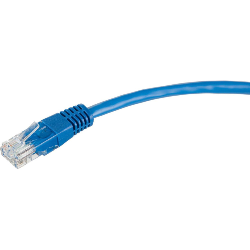 Патч-корд BigTech OPCC013 UTP CCA кат.5e/0.5м/литой/многожильн (синий)