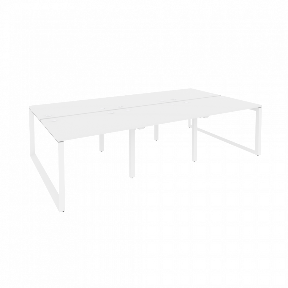 Onix Рабочая станция на О-образном м/к O.MO-D.RS-6.1.8 Белый Бриллиант/Металл Белый 2940*1635*750