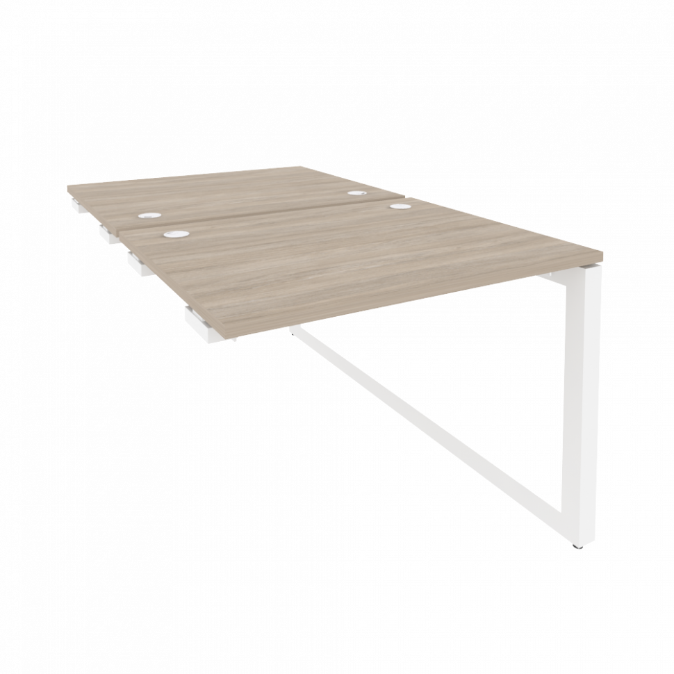 Onix Стол-приставка двойной на О-образном м/к к опорым элем. O.MO-D.SPR-1.8 Дуб Аттик/Металл Белый 9 Onix Стол-приставка двойной на О-образном м/к к опорым элем. O.MO-D.SPR-1.8 Дуб Аттик/Металл Белый 9