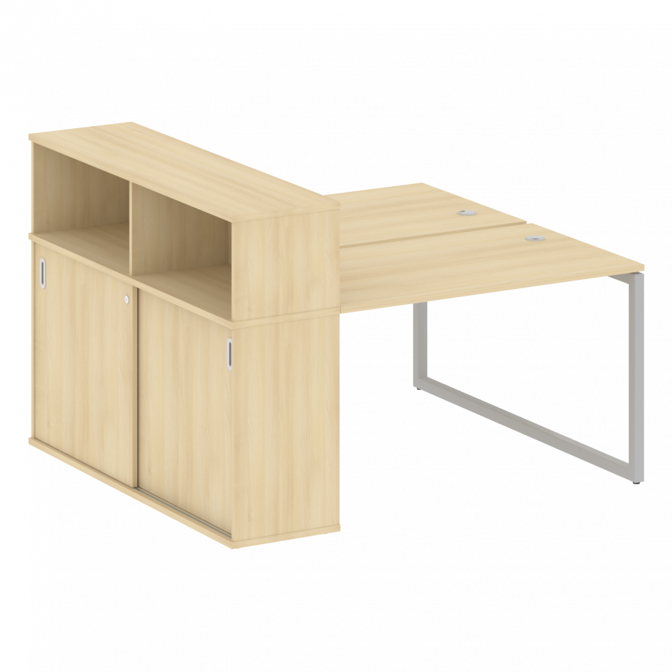 Metal System Quattro Рабочая станция с шкафом-купе на О-образном м/к 40БО.РС-СШК-2.2 Т Акация Лорка/ Metal System Quattro Рабочая станция с шкафом-купе на О-образном м/к 40БО.РС-СШК-2.2 Т Акация Лорка/