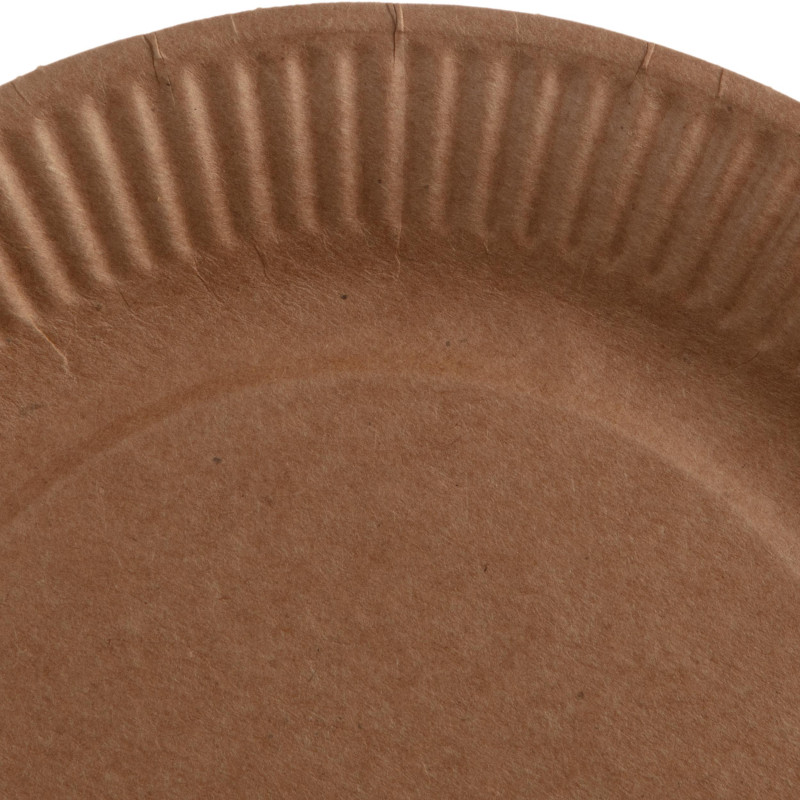 Тарелка одноразовая бум. 18см, Крафт 225 гр/м2 500шт/кор