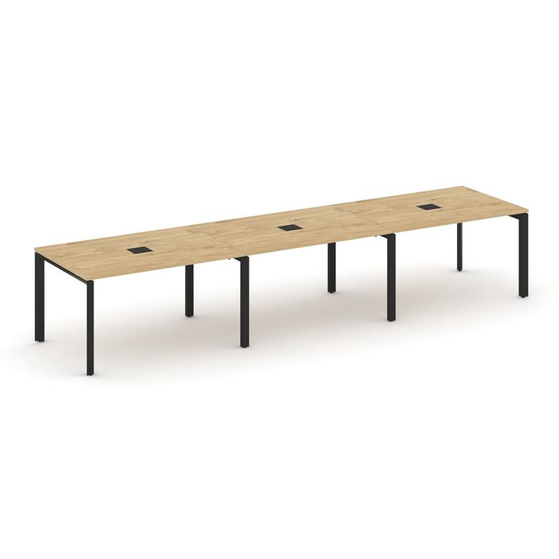 Style Project Стол переговорный SN-59P.SPRG-023 Тиквуд Светлый/Металл Черный 4140*980*750