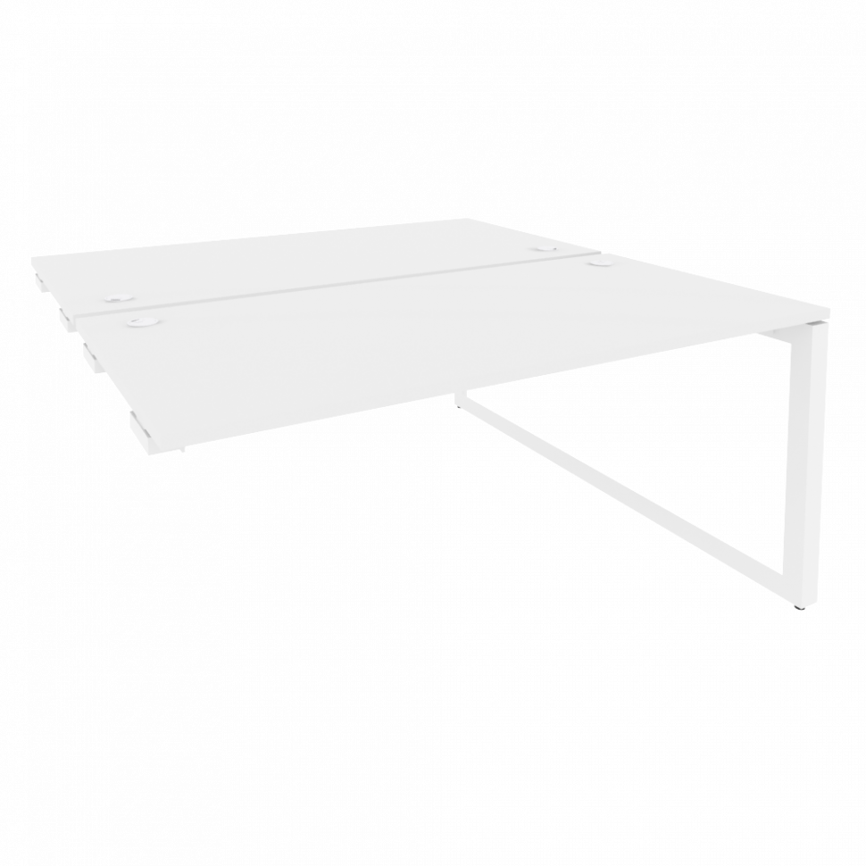 Onix Стол-приставка двойной на О-образном м/к к опорым элем. O.MO-D.SPR-4.8 Белый Бриллиант/Металл Б Onix Стол-приставка двойной на О-образном м/к к опорым элем. O.MO-D.SPR-4.8 Белый Бриллиант/Металл Б