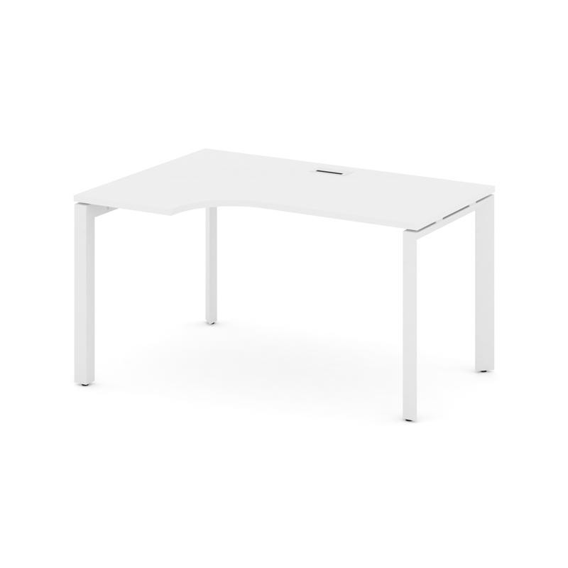 Style Project Стол рабочий эргономичный SN-59P.SPA-012(L) Белый/Металл Белый/Белый Заглушка 1580*700