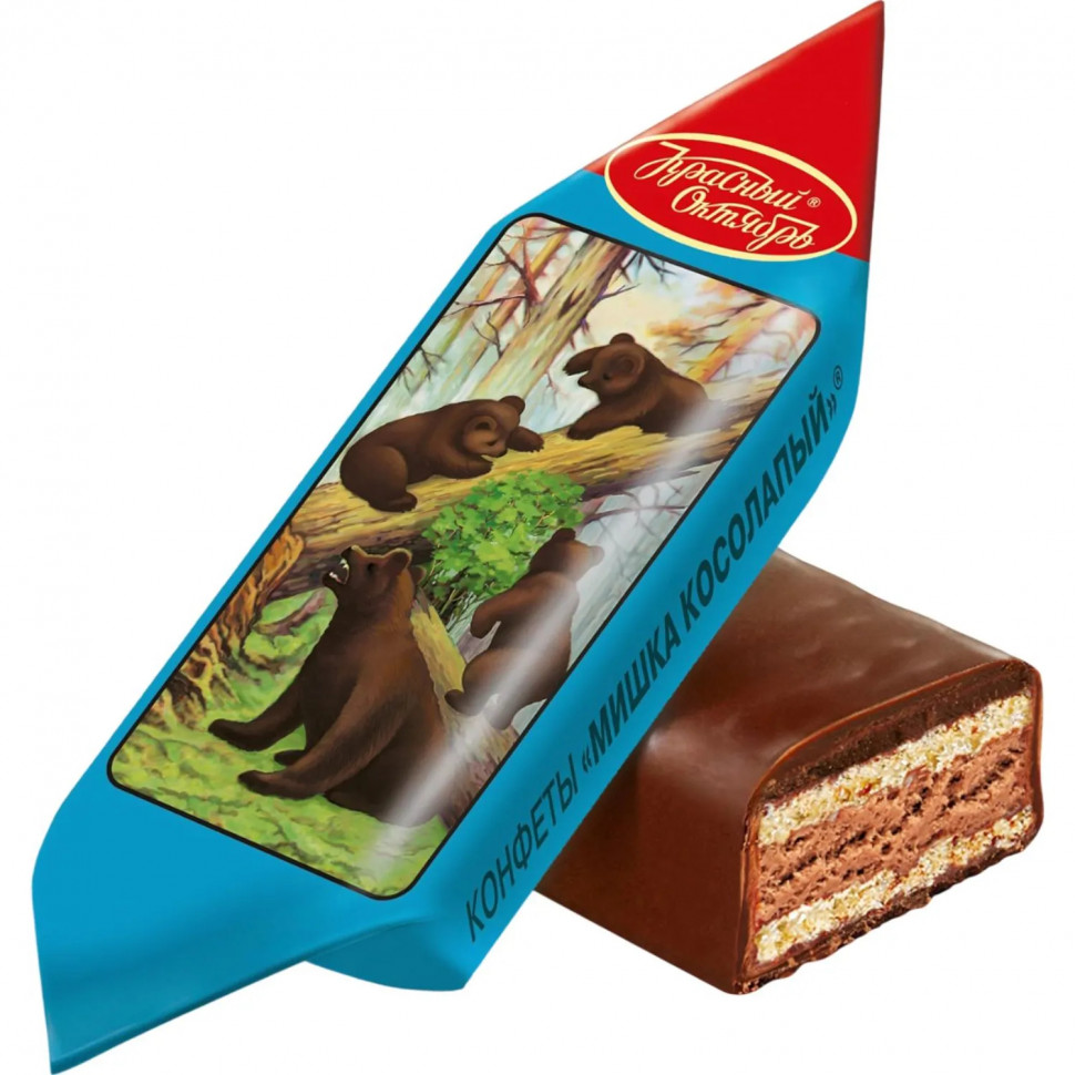 Конфеты шоколадные Мишка косолапый Красный Октябрь 4 кг/уп