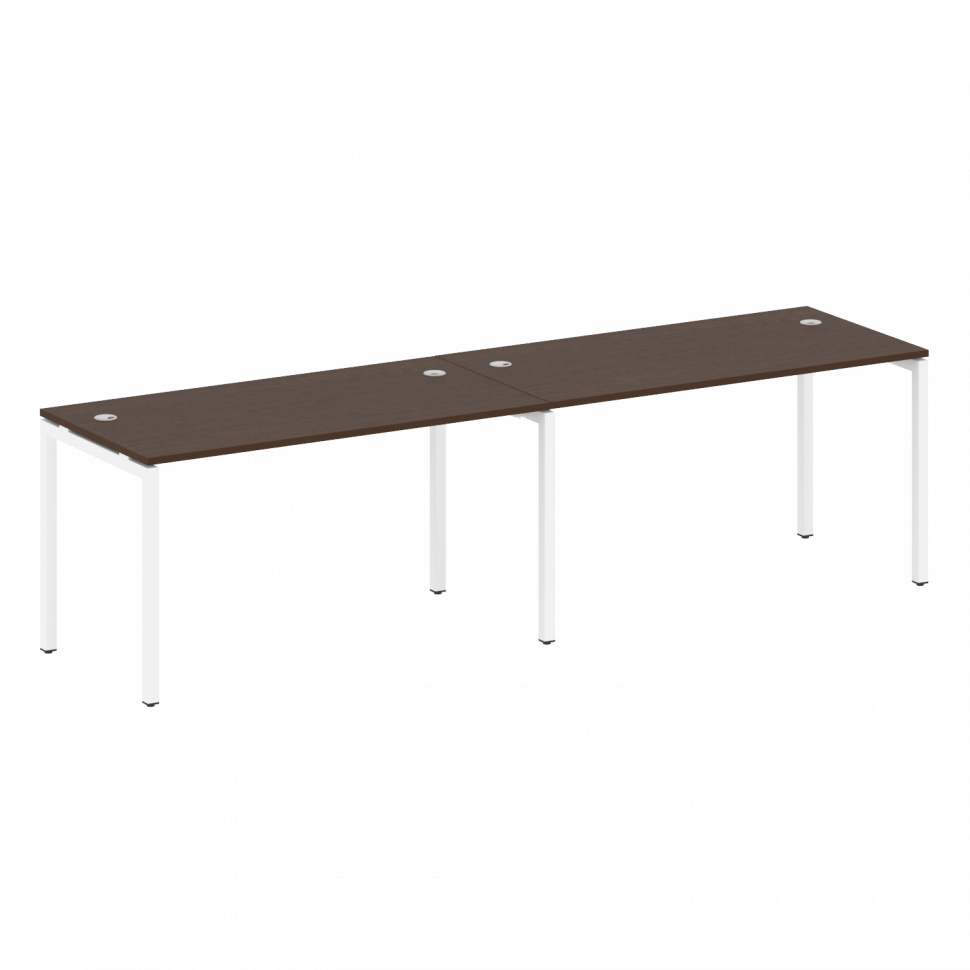 Metal System Quattro Рабочая станция на 2 места на П-образном м/к 40БП.СМ-2.3 Венге Цаво/Металл Белы