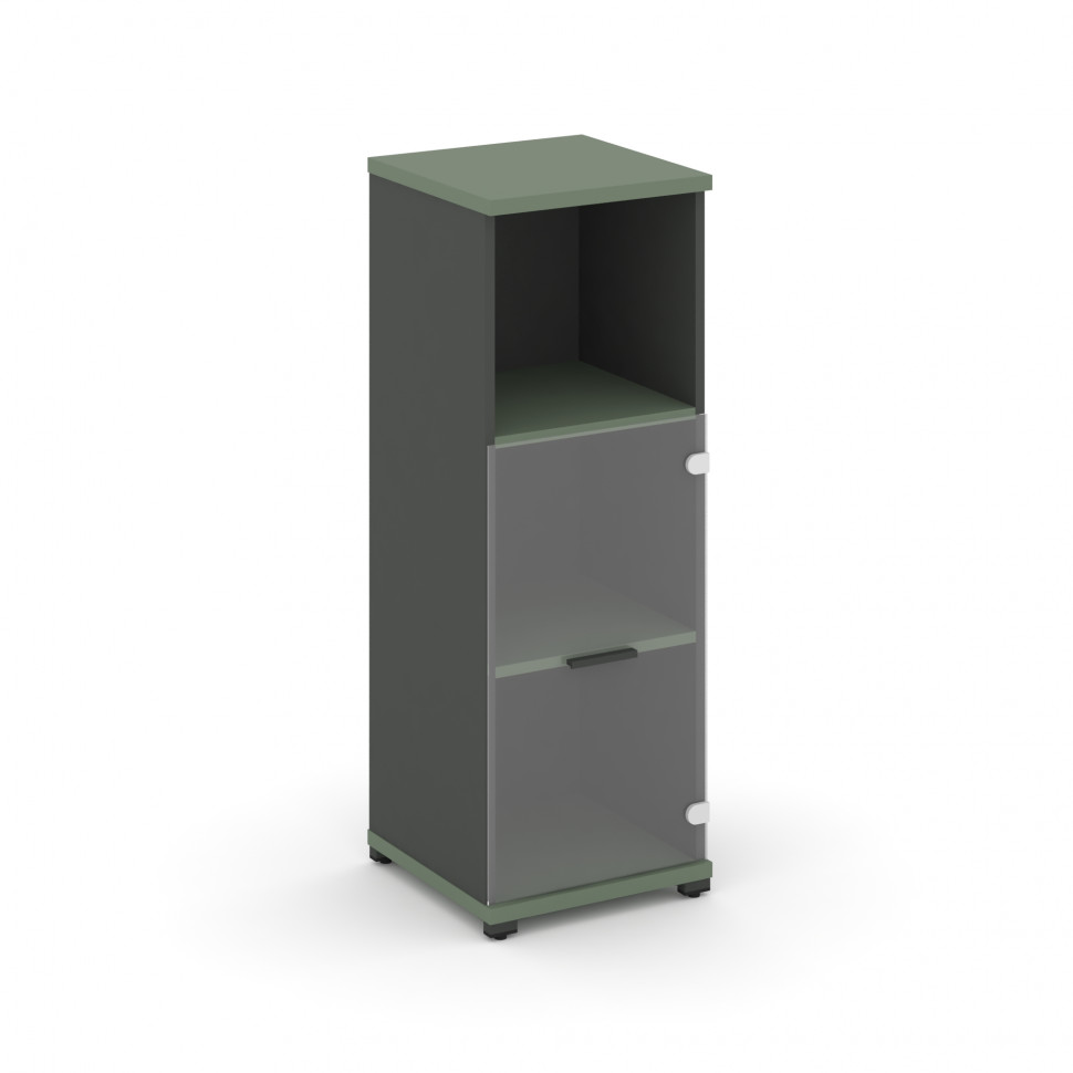 Concept Шкаф 1 узкая секция, 3 ниши CN.STU.E-313 SP A Кобо/Антрацит/Металл Антрацит/Прозрачный 420*4