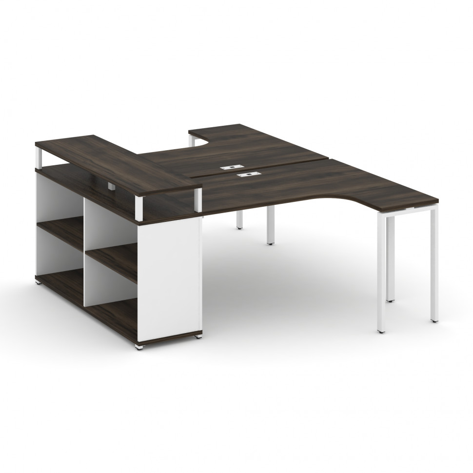 Concept Рабочая станция с опорным стеллажом с верх. горизонтом CN.DSA-203 Дуб Мали/Белый Бриллиант/М