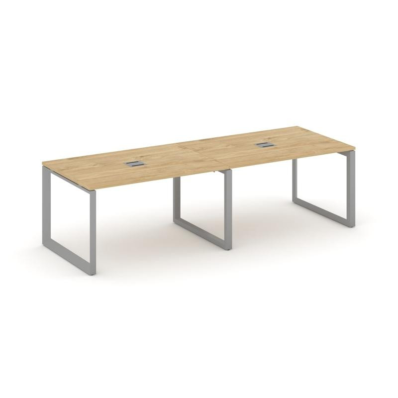 Style Project Стол переговорный SN-59O.SPRG-014 Тиквуд Светлый/Металл Серый 3160*980*750