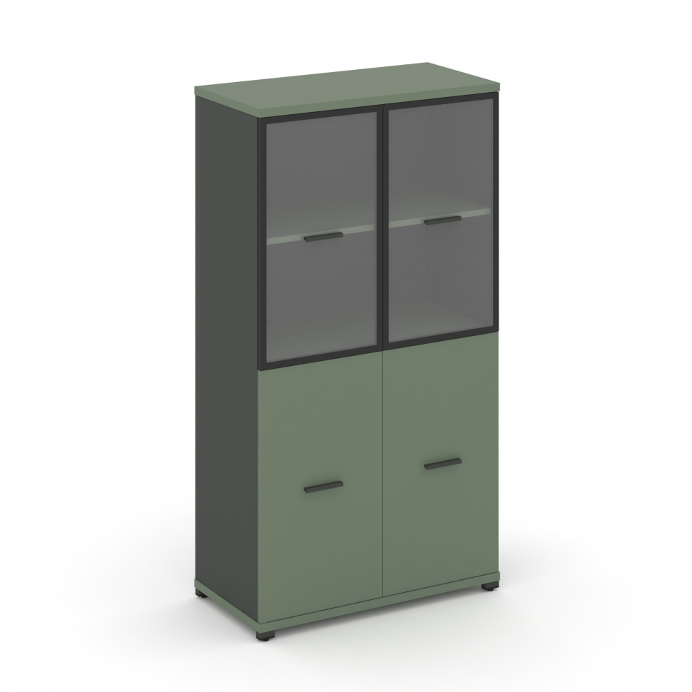 Concept Шкаф 1 широкая секция, 4 ниши CN.STS-412 RPB A Кобо/Антрацит/Металл Антрацит/Прозрачный 836*