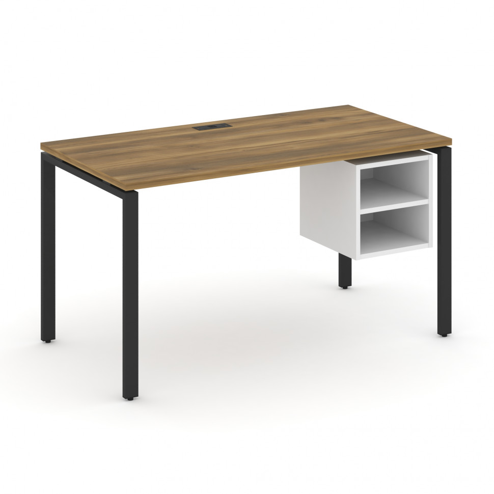 Concept Стол рабочий с подвесной тумбой с 2 открытыми нишами CN.SP-107 Сандал Янтарный/Белый Бриллиа