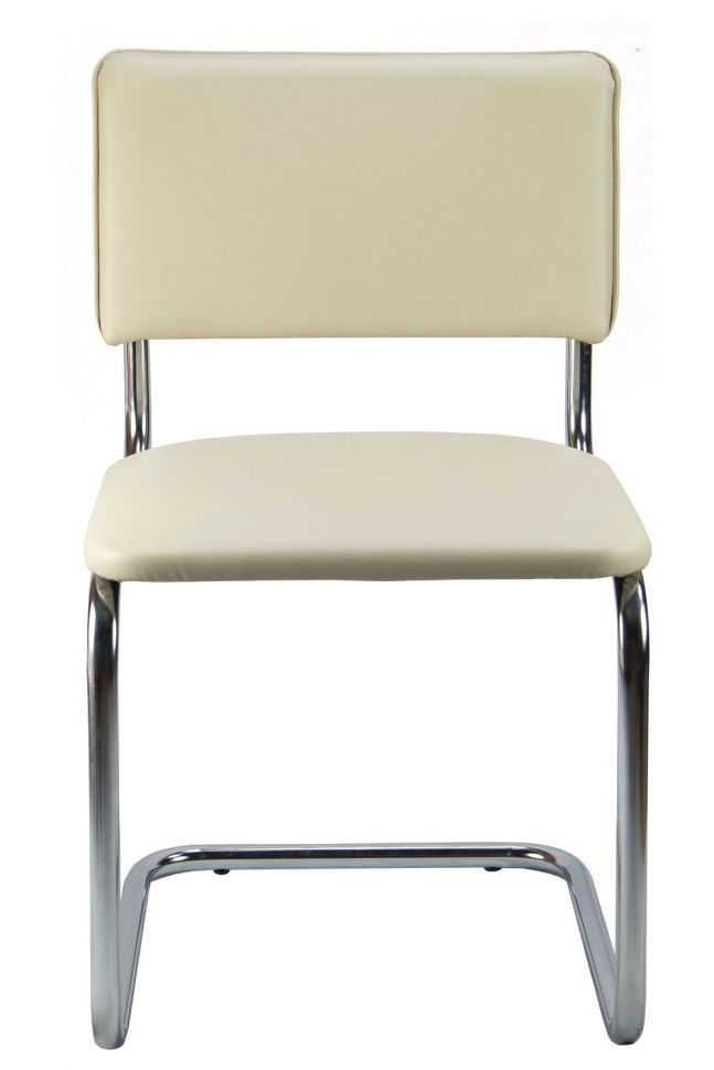 Стул сильвия хром Кожа зам Бежевый