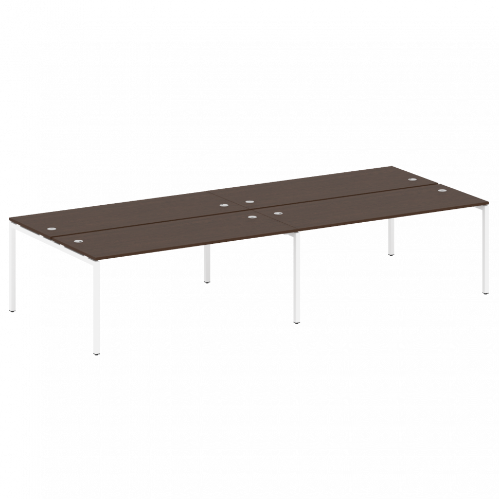 Metal System Quattro Рабочая станция на 4 места на П-образном м/к 40БП.СМ-4.5 Венге Цаво/Металл Белы Metal System Quattro Рабочая станция на 4 места на П-образном м/к 40БП.СМ-4.5 Венге Цаво/Металл Белы