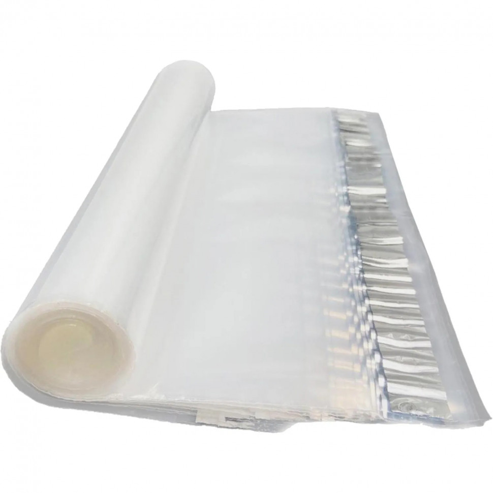 Курьер-пакет прозрачный, без кармана 240х320+40 мм, 50 мкм (100 шт/уп) СПБ