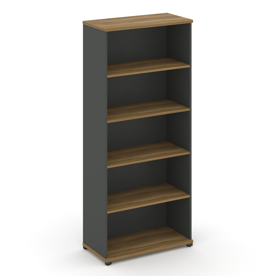 Concept Стеллаж 1 широкая секция, 5 ниш CN.STS.E-510 Сандал Янтарный/Антрацит/Металл Антрацит 836*42