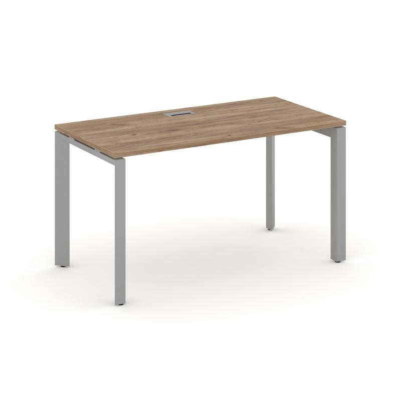 Style Project Стол письменный SN-59P.SP-002 Дуб Табак/Металл Серый/Серебро Заглушка 1180*600*750