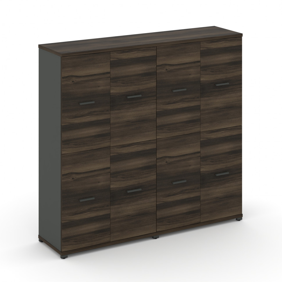 Concept Шкаф 2 широкие секции, 4 ниши CN.STS-422 A Дуб Мали/Антрацит/Металл Антрацит 1668*420*1554