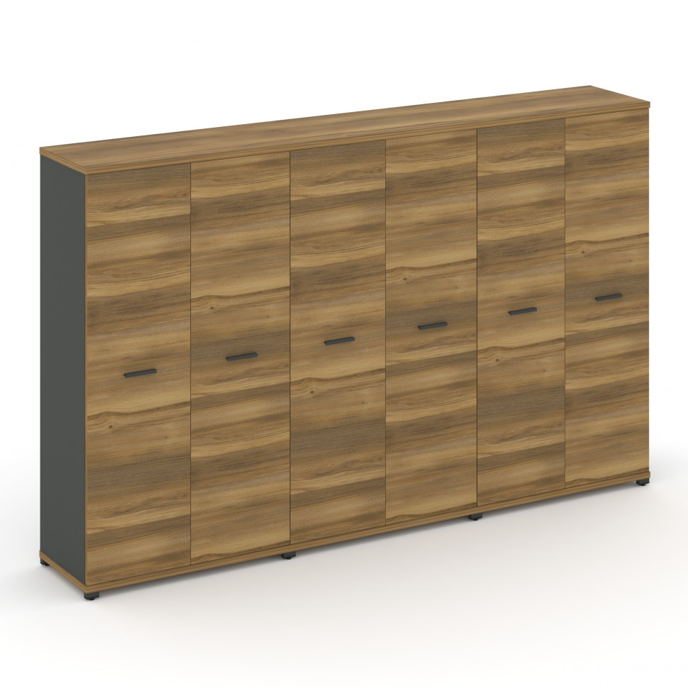 Concept Шкаф 3 широкие секции, 4 ниши CN.STS-436 A Сандал Янтарный/Антрацит/Металл Антрацит 2500*420