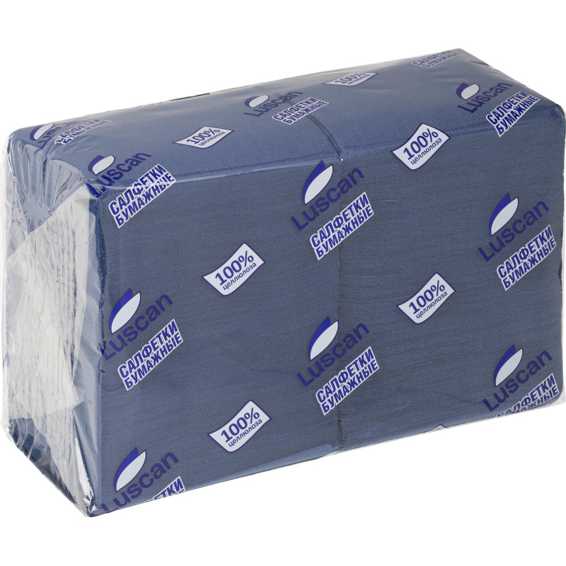 Салфетки бумажные Luscan Profi Pack 1сл24х24синие400шт/уп