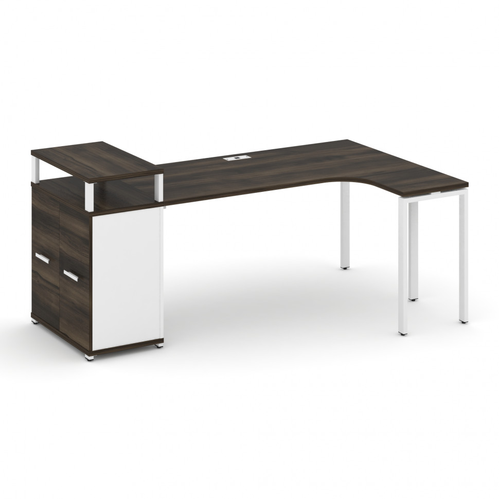 Concept Стол эргономичный с опорным распаш. шкафом с верх. горизонтом CN.SA-212(R) W Дуб Мали/Белый Concept Стол эргономичный с опорным распаш. шкафом с верх. горизонтом CN.SA-212(R) W Дуб Мали/Белый