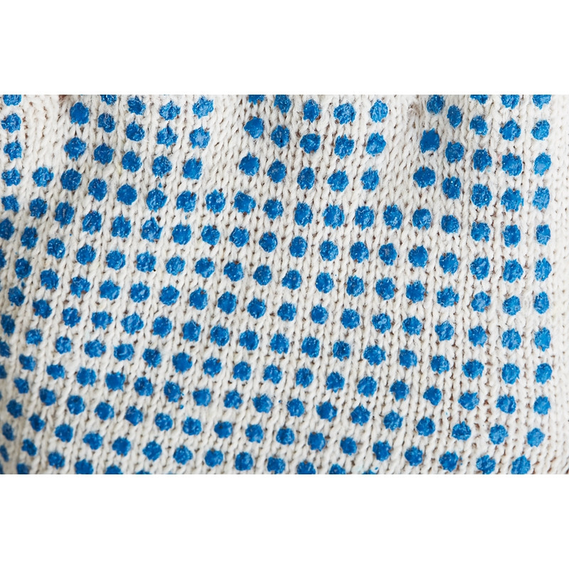 Перчатки защитные трикотажные с ПВХ Точка 4 нити 42г 10класс 10пар/уп