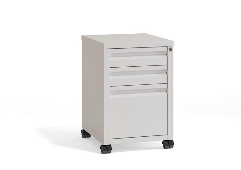 Riva Metal Тумба мобильная металлическая (центральный замок) RM.TM-21.1 Металл Белый 440*494*658