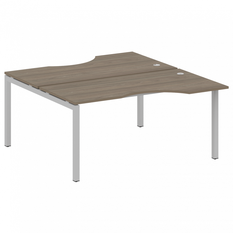 Metal System Quattro Рабочая станция криволинейная на П-образном м/к 50БП.РАС-СА-2.1 Вяз Благородный