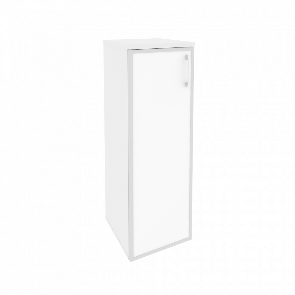 Onix Шкаф средний узкий левый O.SU-2.4 R (L) white Белый Бриллиант/Стекло White 400*420*1207