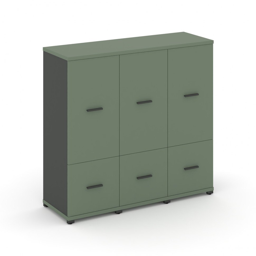 Concept Шкаф 3 узкие секции, 3 ниши CN.STU-332 A Кобо/Антрацит/Металл Антрацит 1252*420*1186 Concept Шкаф 3 узкие секции, 3 ниши CN.STU-332 A Кобо/Антрацит/Металл Антрацит 1252*420*1186