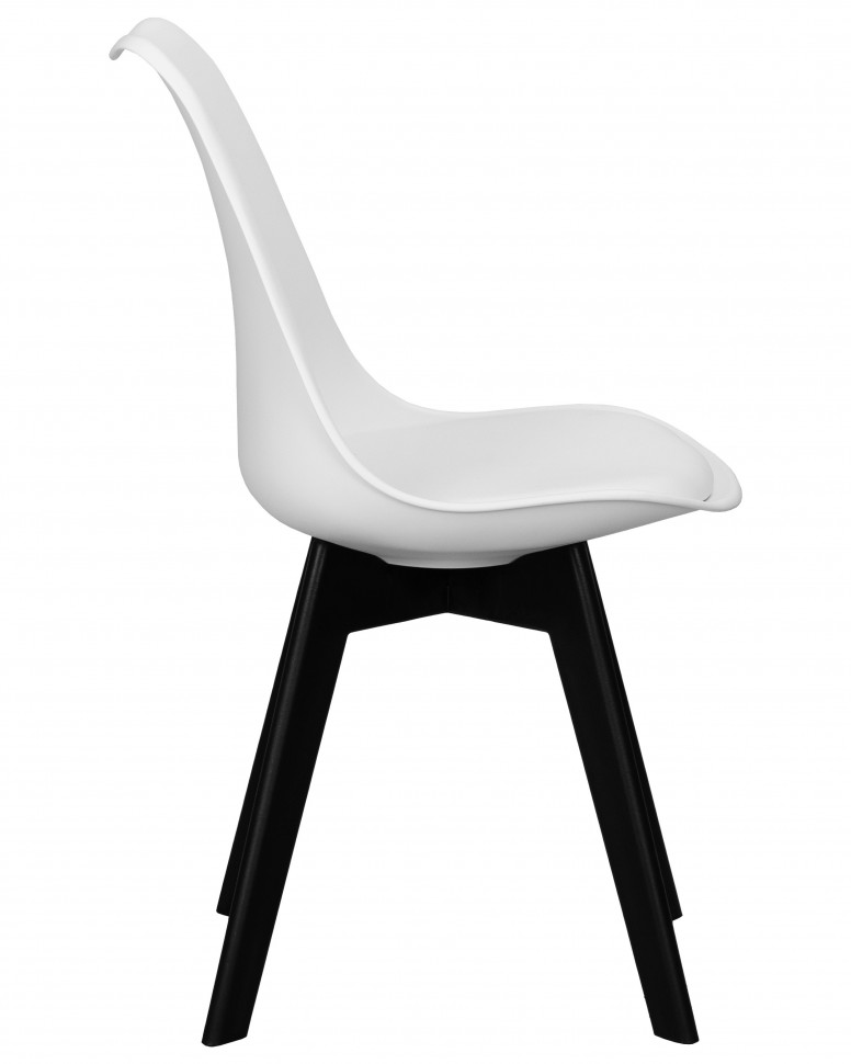 Стул обеденный DOBRIN HARRY, цвет сиденья белый (W-02), ножки пластик черные (В-03)