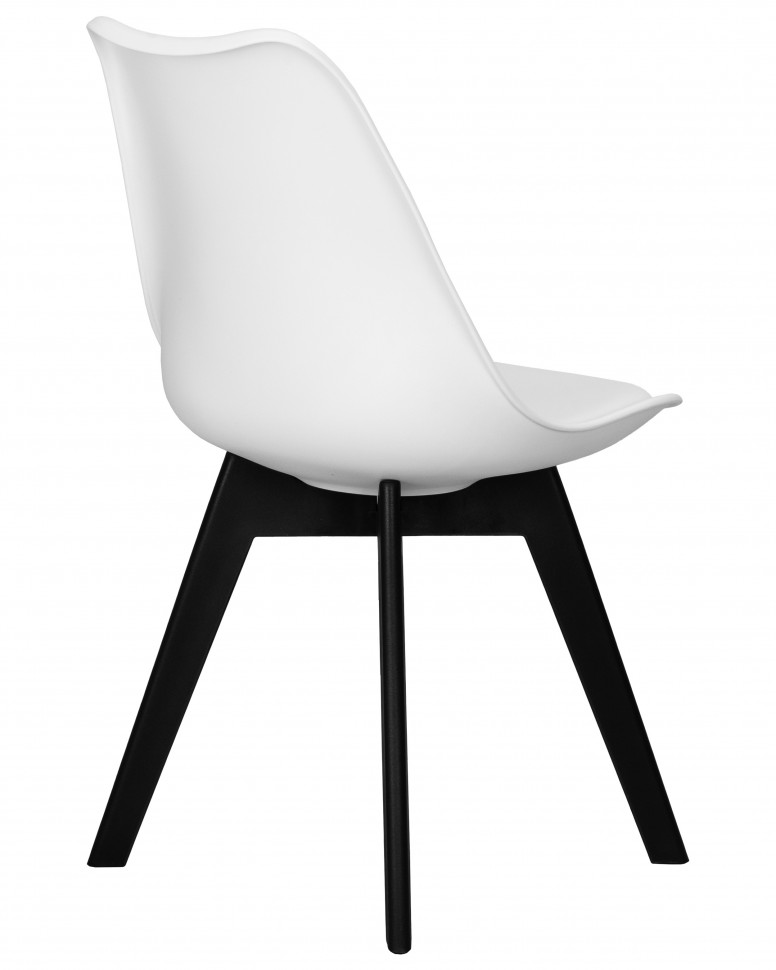 Стул обеденный DOBRIN HARRY, цвет сиденья белый (W-02), ножки пластик черные (В-03)