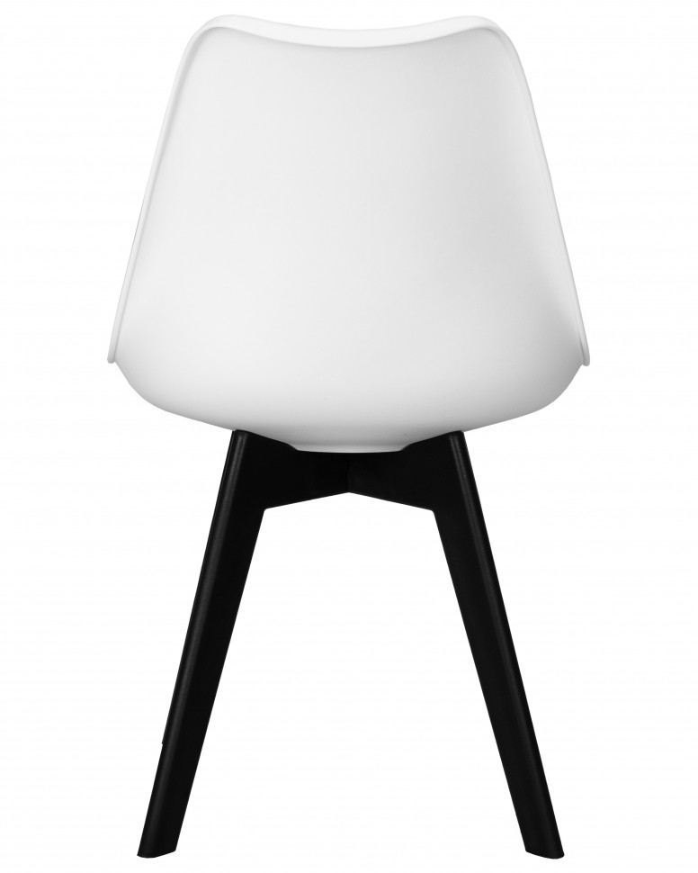 Стул обеденный DOBRIN HARRY, цвет сиденья белый (W-02), ножки пластик черные (В-03)