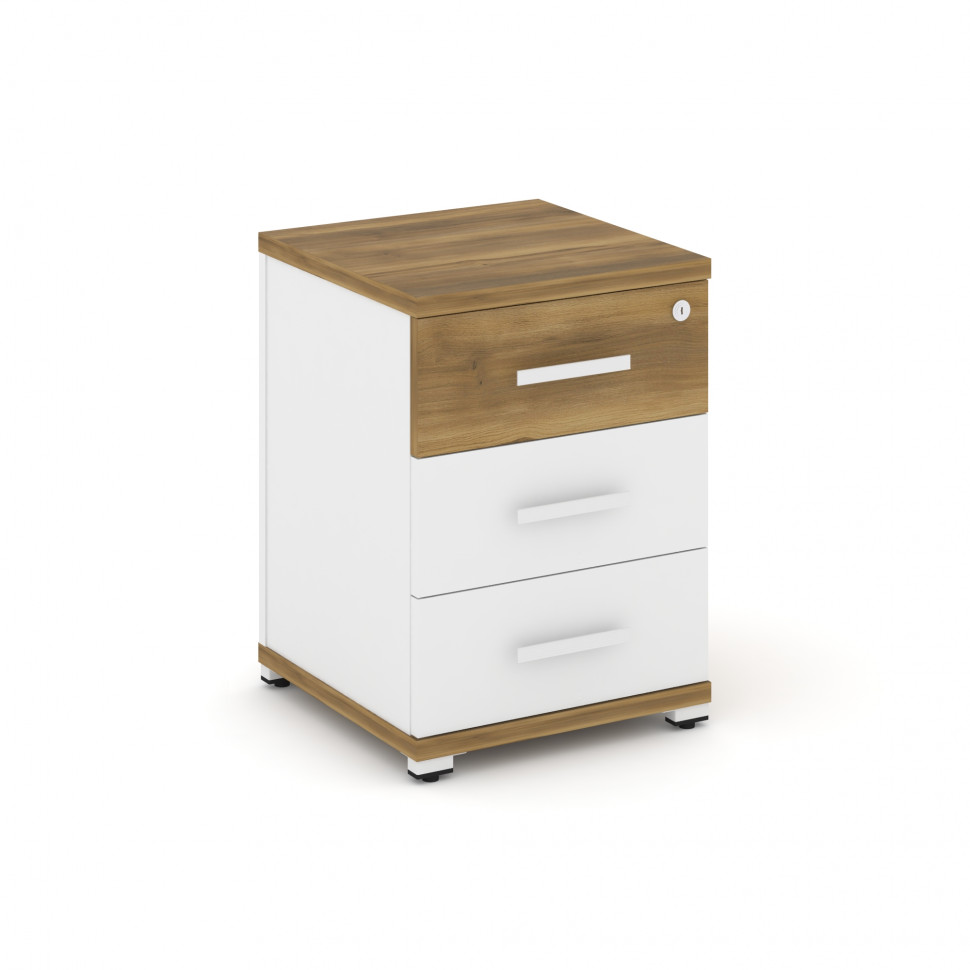 Concept Тумба опорная/приставная 3 ящ. CN.TUO-001 W Сандал Янтарный/Белый Бриллиант/Металл Белый 420 Concept Тумба опорная/приставная 3 ящ. CN.TUO-001 W Сандал Янтарный/Белый Бриллиант/Металл Белый 420