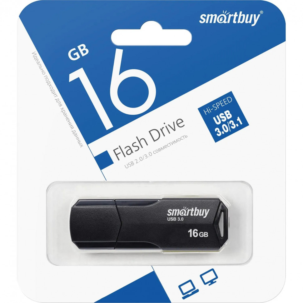 Флеш-память Smartbuy UFD 3.0/3.1 16GB CLUE Black (SB16GBCLU-K3) Флеш-память Smartbuy UFD 3.0/3.1 16GB CLUE Black (SB16GBCLU-K3)