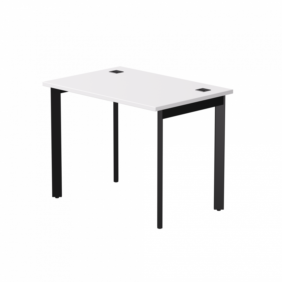 Стол прямой Everprof EVO (ЭВО) на металлокаркасе 980х670х755 мм опоры 45гр Белый/Черный