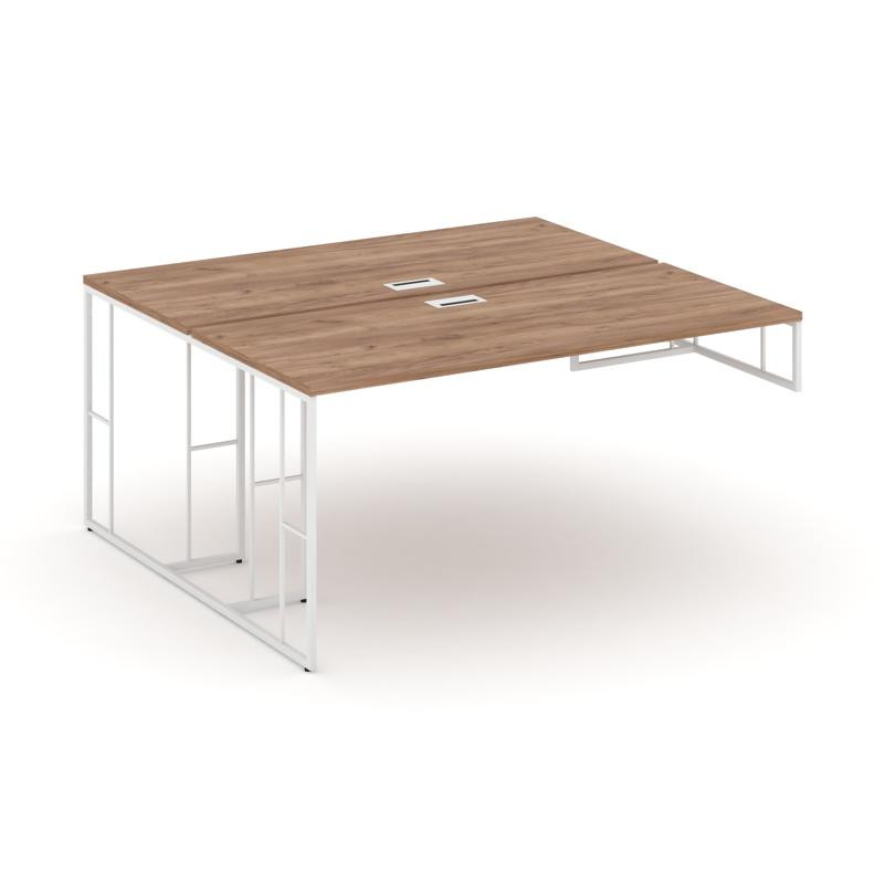 Rift Рабочая станция для опорной тумбы RF.DRSOT-014 Дуб Табак/Металл Белый 1580*1432*750