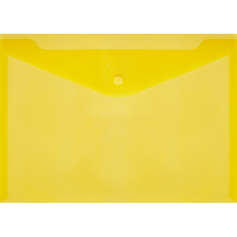 Папка-конверт на кнопке КНК 180 желтый прз. 10шт/уп