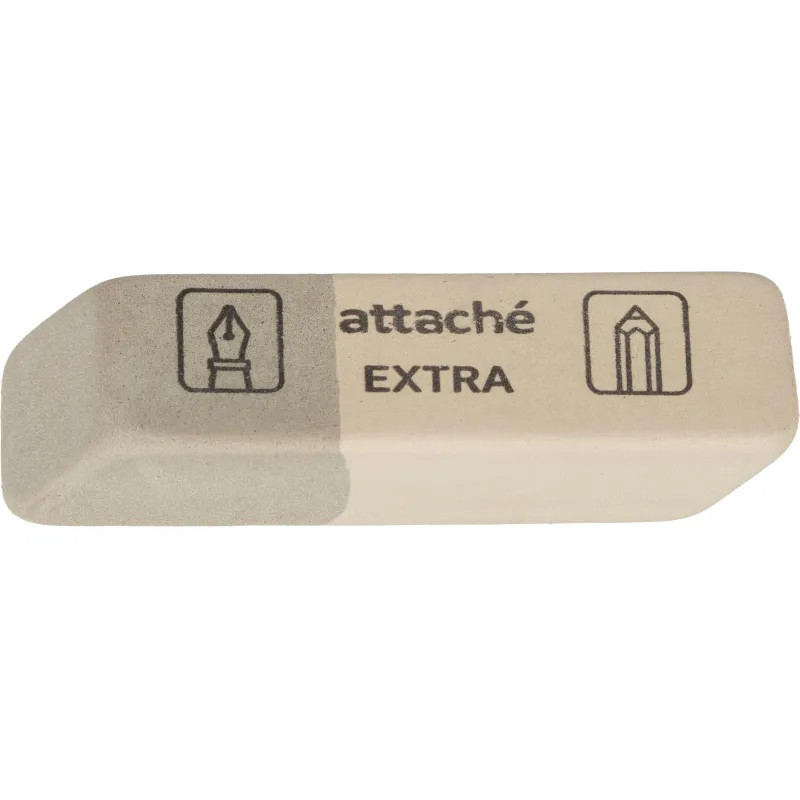 Ластик скошенный Attache Extra, нат.каучук, 41x14x8мм, д/ручки и карандаша