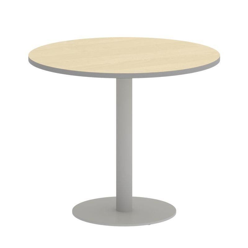 Riva Стол круглый А.СПРГ-1 Клен Металлик New/Металл Серый 900*900*750