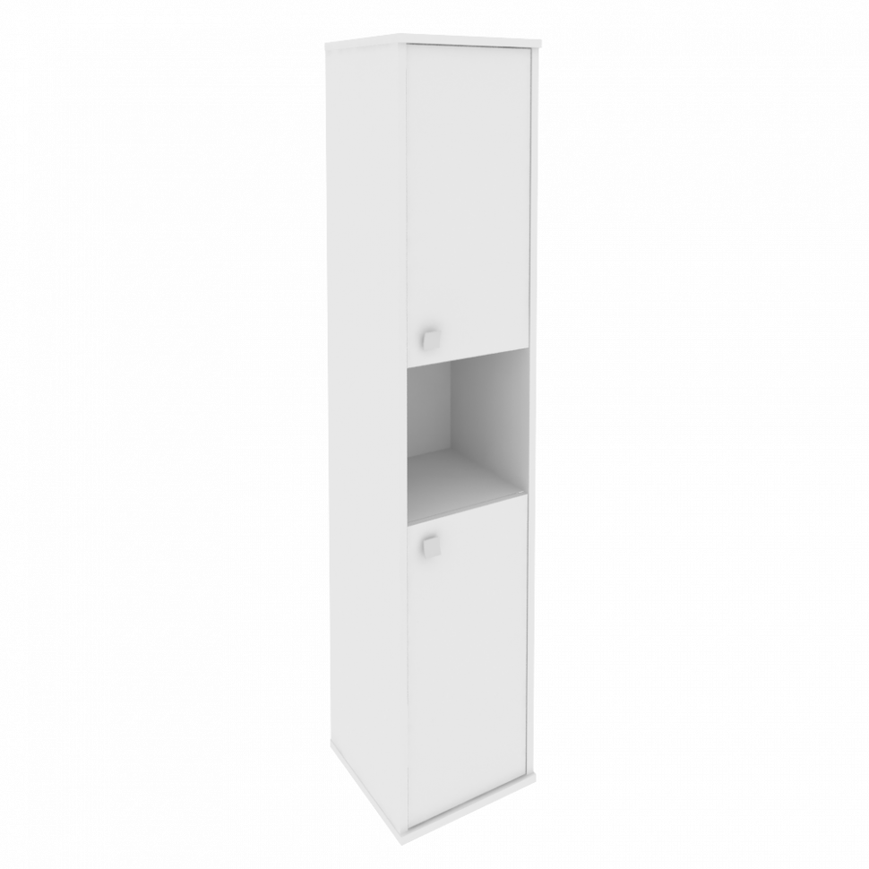 Style Шкаф высокий узкий правый Л.СУ-1.5 (R) Белый 412*410*1980