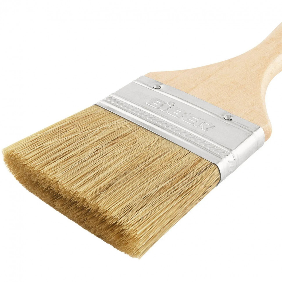 Кисть флейцевая БИБЕР 31004 ЭКО натуральная щетина, 63 мм СПб