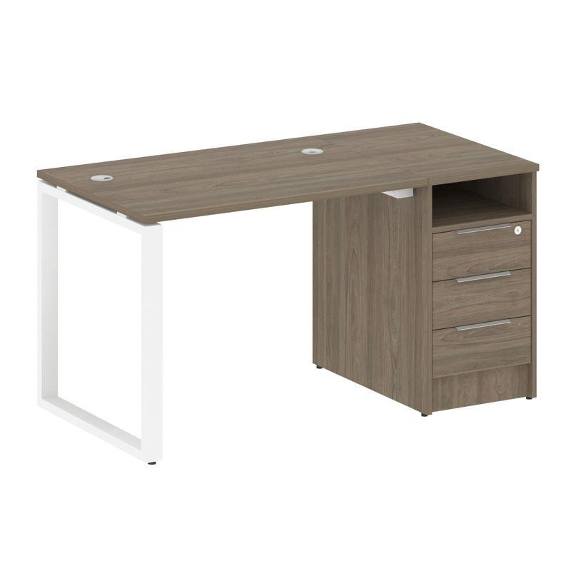 Metal System Рабочая станция с тумбой на О-образном м/к БО.РС-СТП-1.1 Вяз Благородный/Металл Белый 1 Metal System Рабочая станция с тумбой на О-образном м/к БО.РС-СТП-1.1 Вяз Благородный/Металл Белый 1