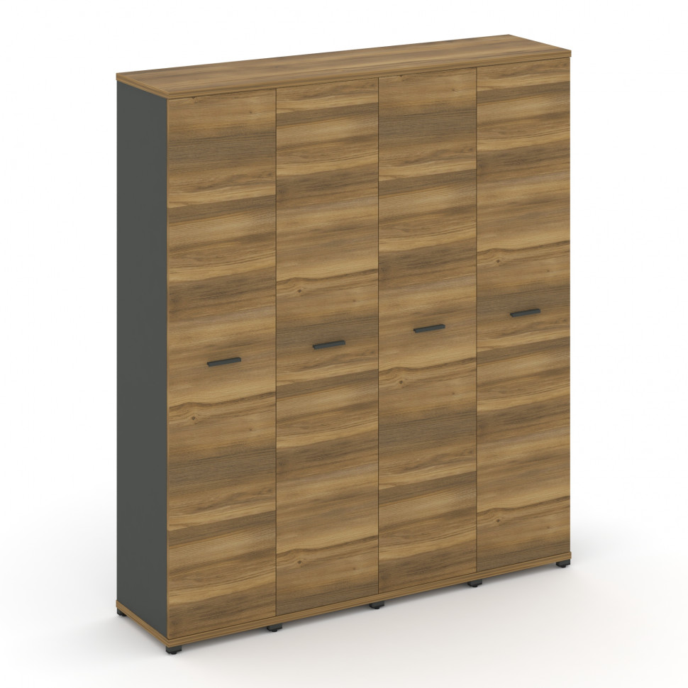 Concept Шкаф 4 узкие секции, 5 ниш CN.STU-548 A Сандал Янтарный/Антрацит/Металл Антрацит 1668*420*19