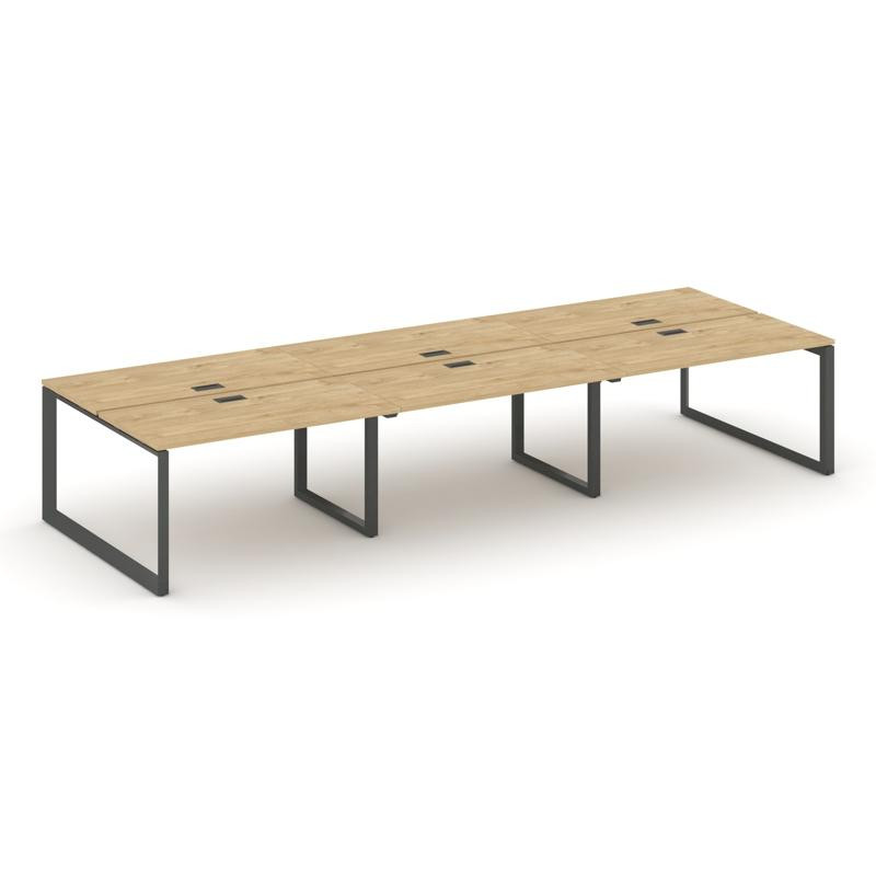 Style Project Рабочая станция двухсторонняя SN-59O.DRS-081 Тиквуд Светлый/Металл Антрацит/Черный Заг