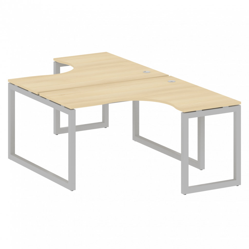 Metal System Quattro Рабочая станция криволинейная на О-образном м/к 50БО.РАС-СА-2.3 Акация Лорка/Ме