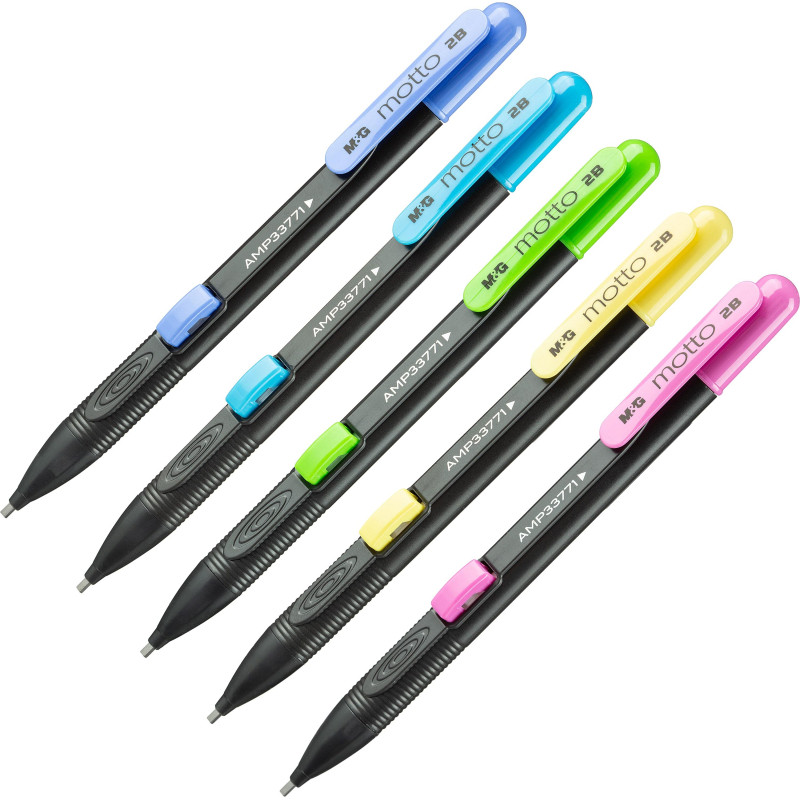 Карандаш механический M&amp;G 2мм 6 гриф./туба в наб., в асс блистер HAMP0173