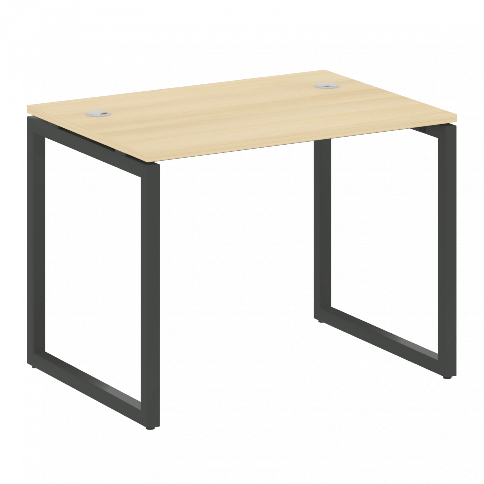 Metal System Quattro Стол письменный на О-образном м/к 40БО.СП-1 Акация Лорка/Металл Антрацит 1000*7