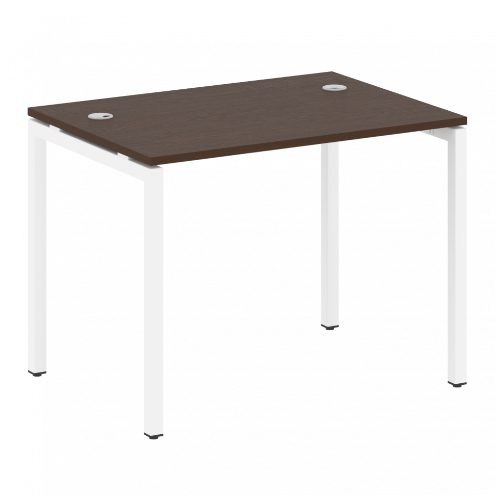Metal System Quattro Стол письменный на П-образном м/к 40БП.СП-1 Венге Цаво/Металл Белый 1000*720*75