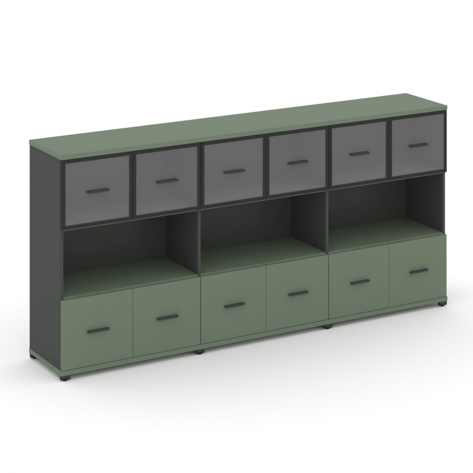 Concept Шкаф 3 широкие секции, 3 ниши CN.STS-335 RPB A Кобо/Антрацит/Металл Антрацит/Прозрачный 2500 Concept Шкаф 3 широкие секции, 3 ниши CN.STS-335 RPB A Кобо/Антрацит/Металл Антрацит/Прозрачный 2500